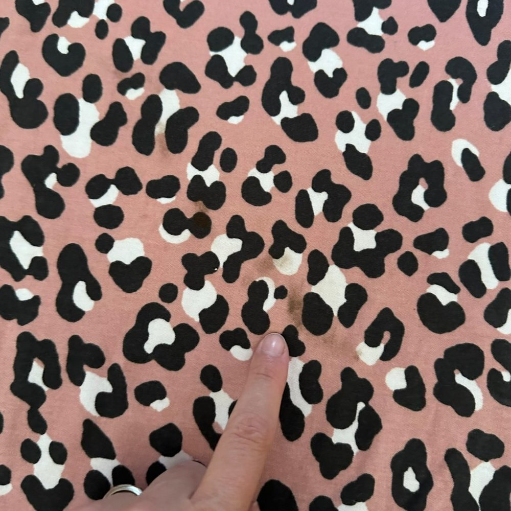 Kim Rogers perfectly soft three quarter sleeve pink leopard crew neck top women' - Picture 2 of 11